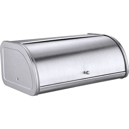 17.5 inch brushed stainless steel bread box|17.5.